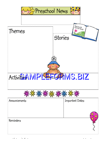 January Preschool Newsletter Template pdf free